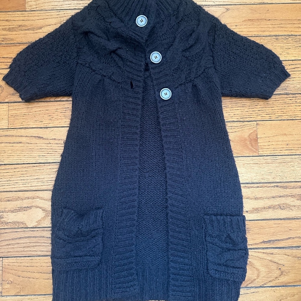 Cozy Black Cable-Knit Women’s Sweater Cardigan